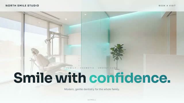 Dental cinematic website sample — poster frame