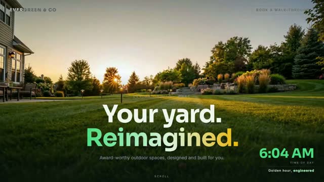 Landscaping cinematic website sample — poster frame